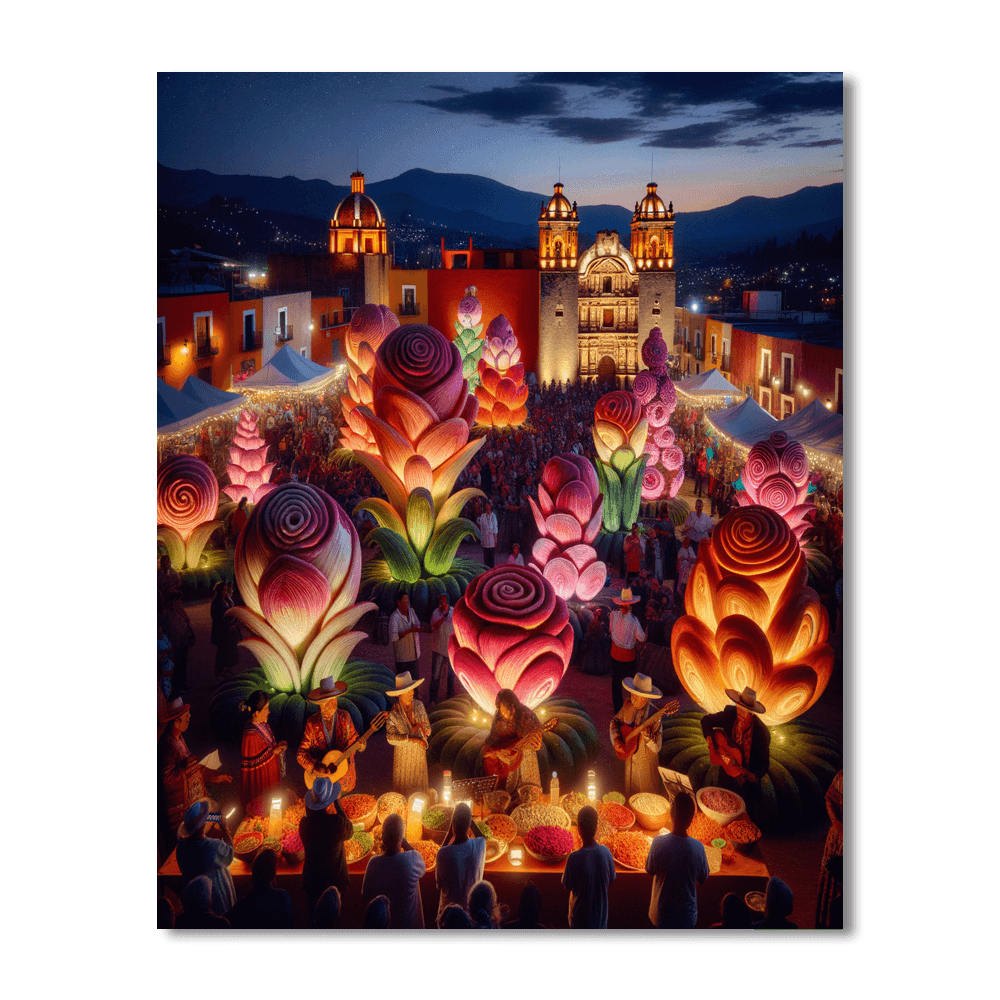 Noche De Los Rabanos - Mexico Painting By Numbers Kit