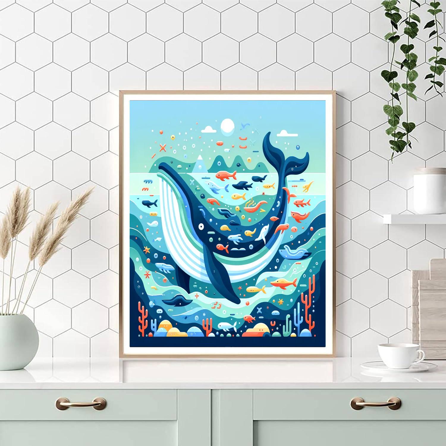 Wondrous Whale Tale Painting Number Kit