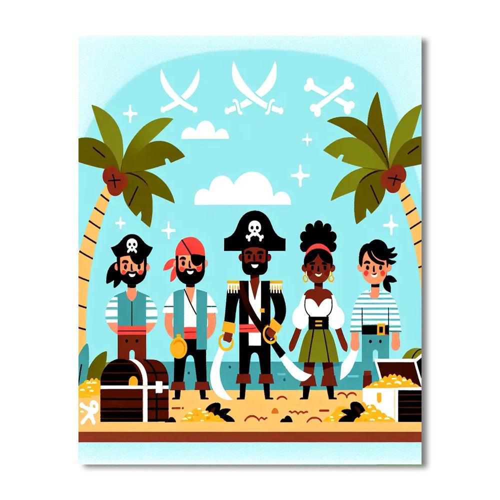 Treasure Island Discovery Number Painting
