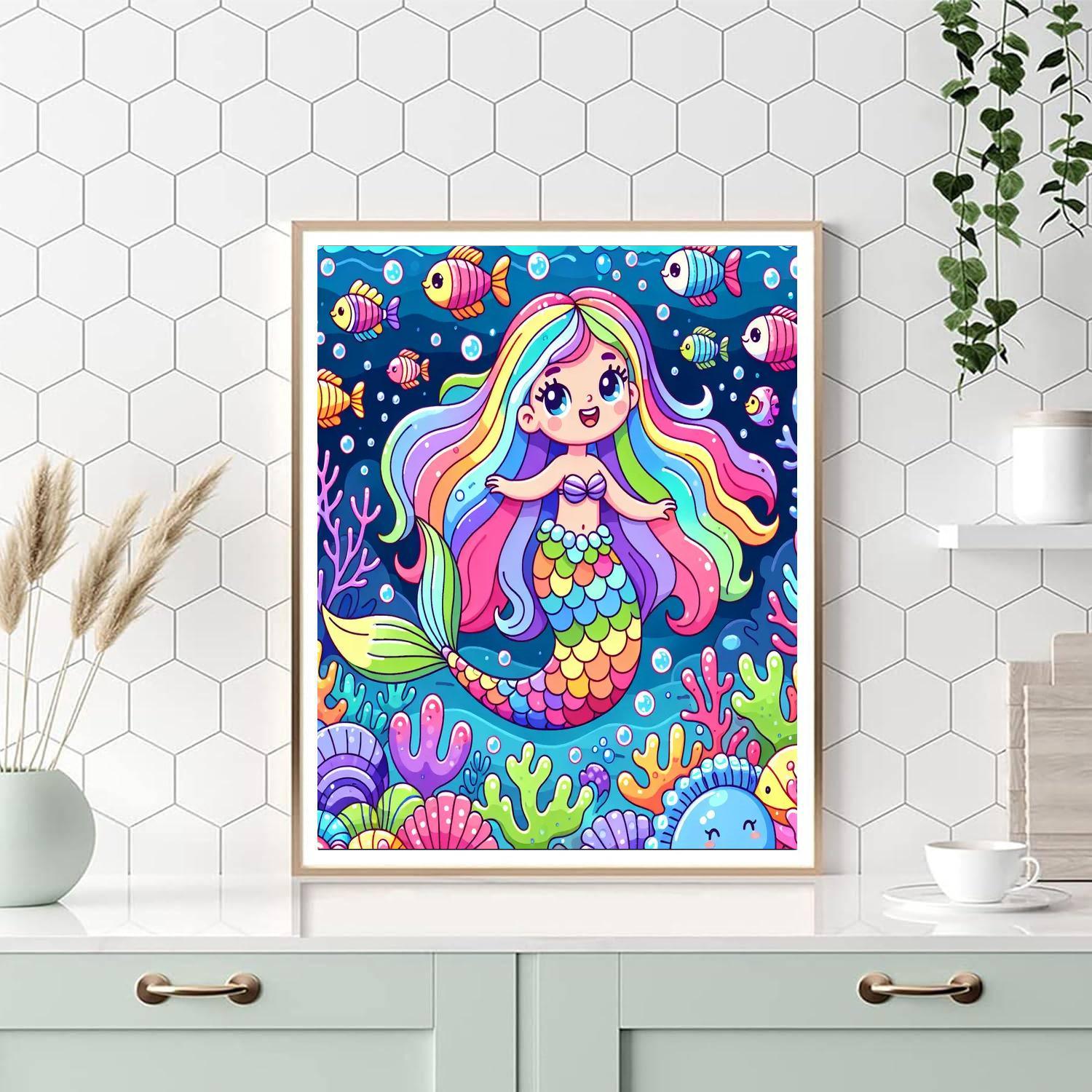 Dancing Mermaid Painting By Numbers Kit