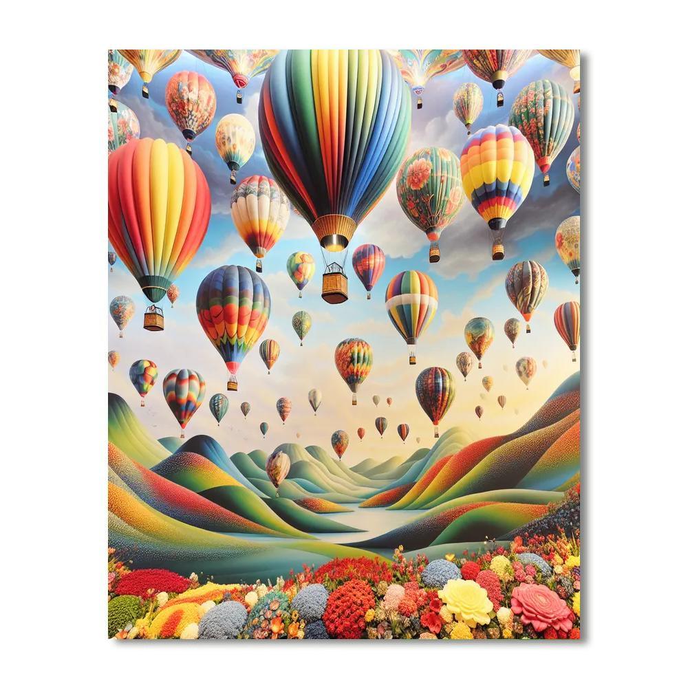 Fantasy Balloon Ride DIY Paint By Numbers