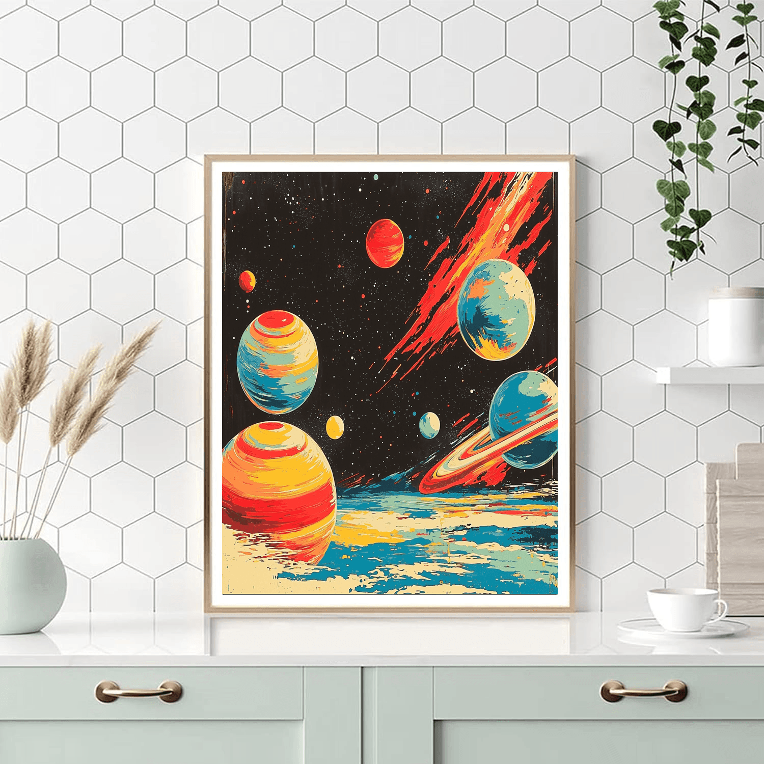 Yves Tanguy Inspired Galactic Wanderlust  Paint By Numbers Art