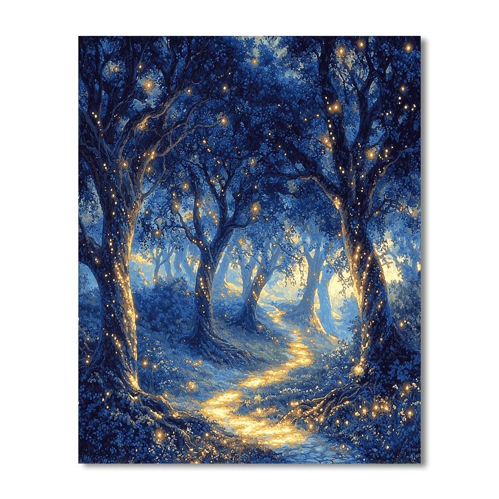 Maxfield Parrish Inspired Mysterious Forest  Numbered Painting Kits