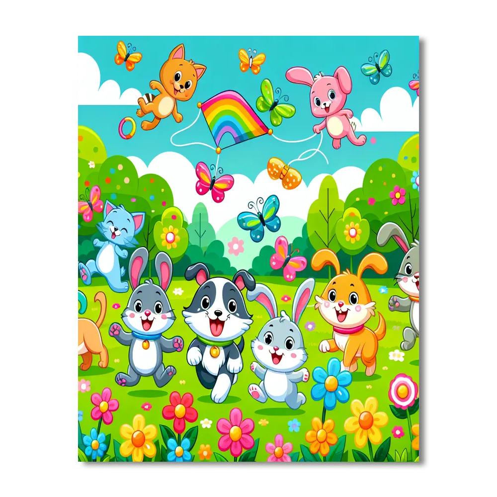 The Happy Pet Playground DIY Paint By Numbers