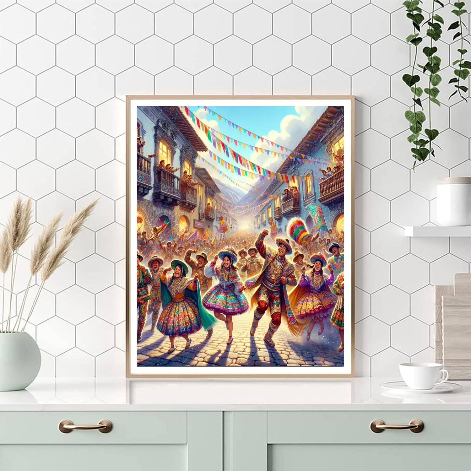 Fiesta De La Virgen De La Candelaria Painting Number Kit