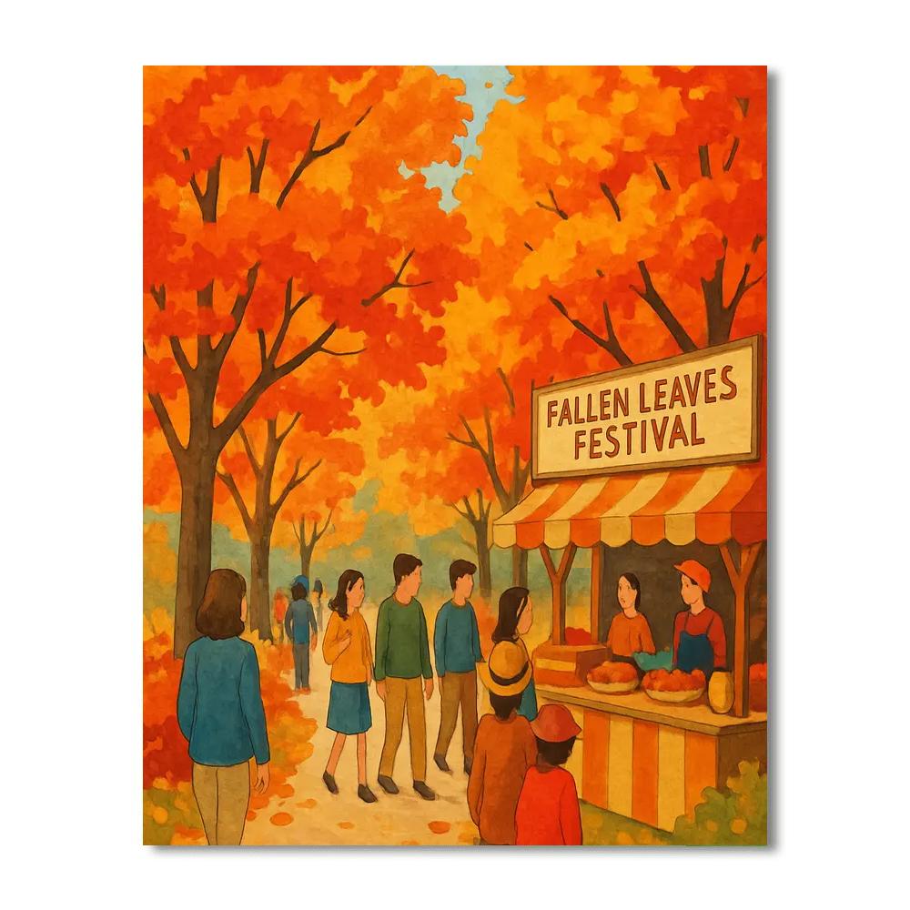 Fallen Leaves Festival DIY Paint By Numbers
