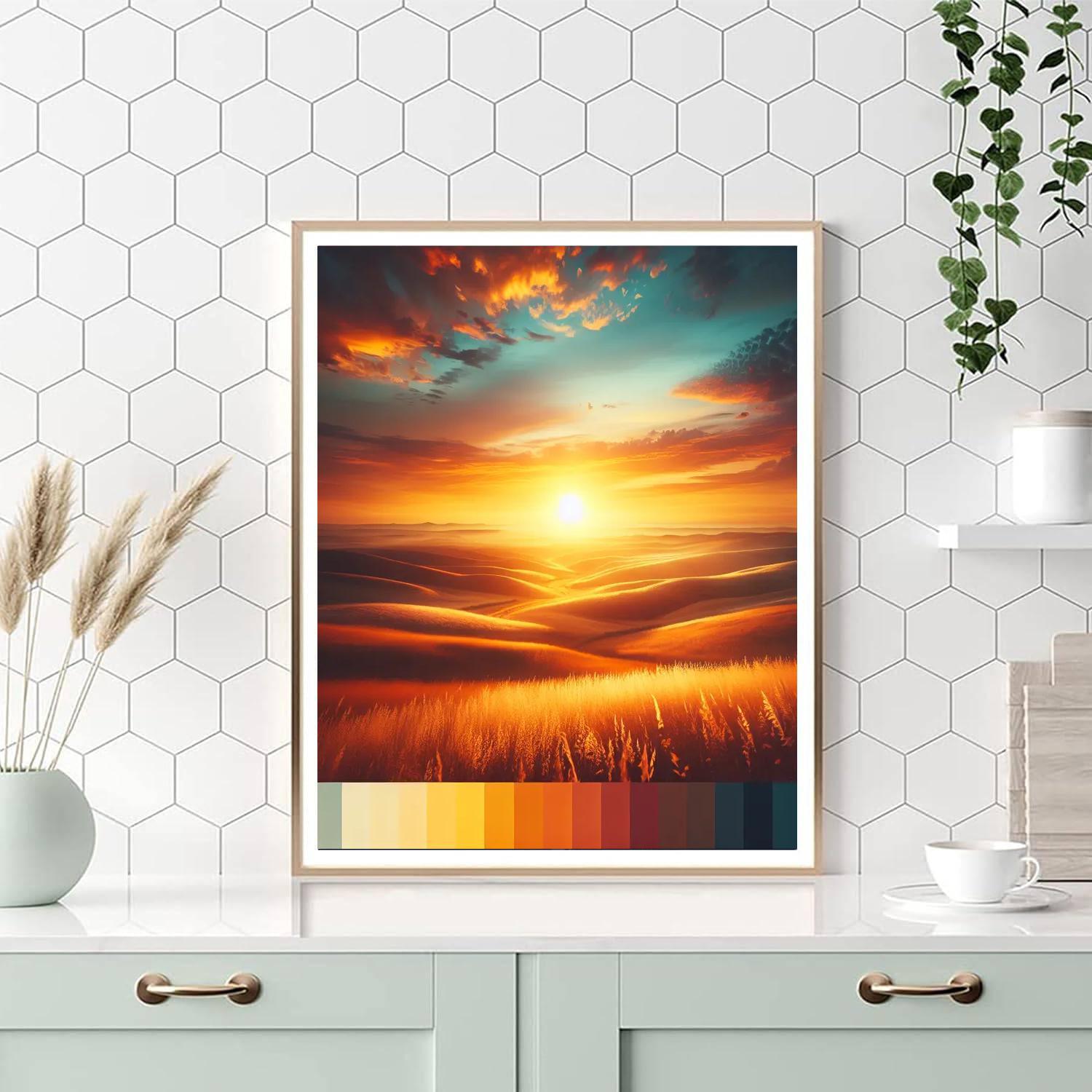 Sunrise Over The Prairie Numbered Painting Kits