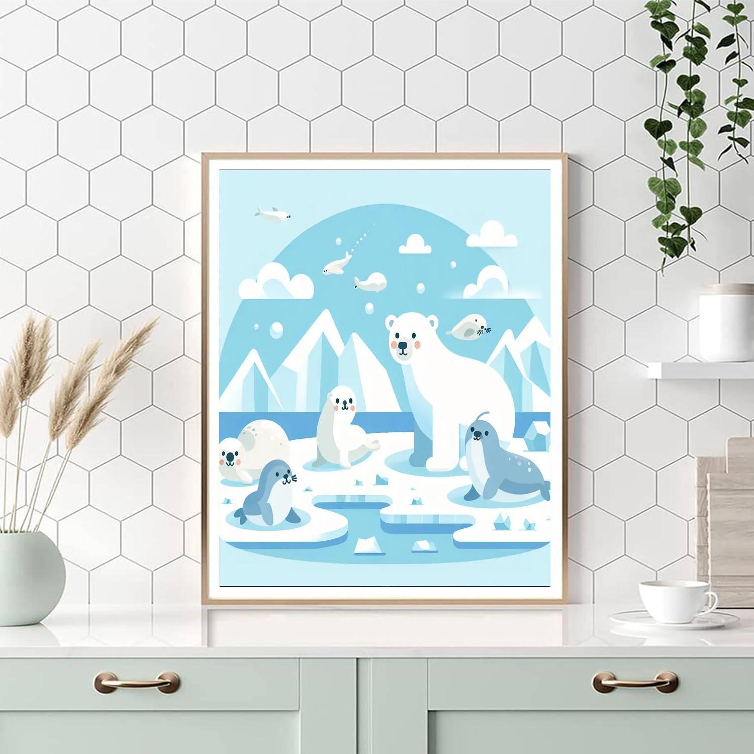 Arctic Wildlife Wonders Number Painting