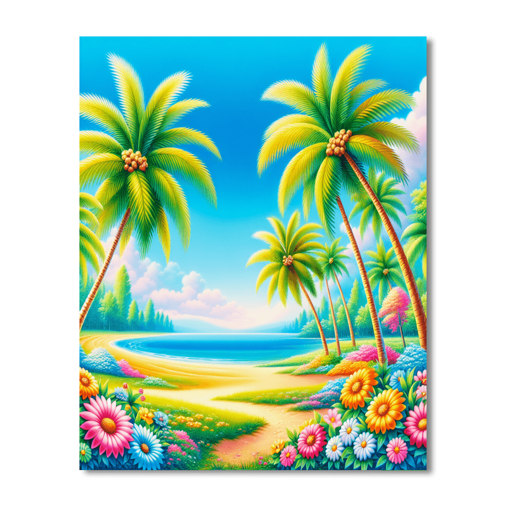 Charming Tropical Paradise Numbered Painting Kits