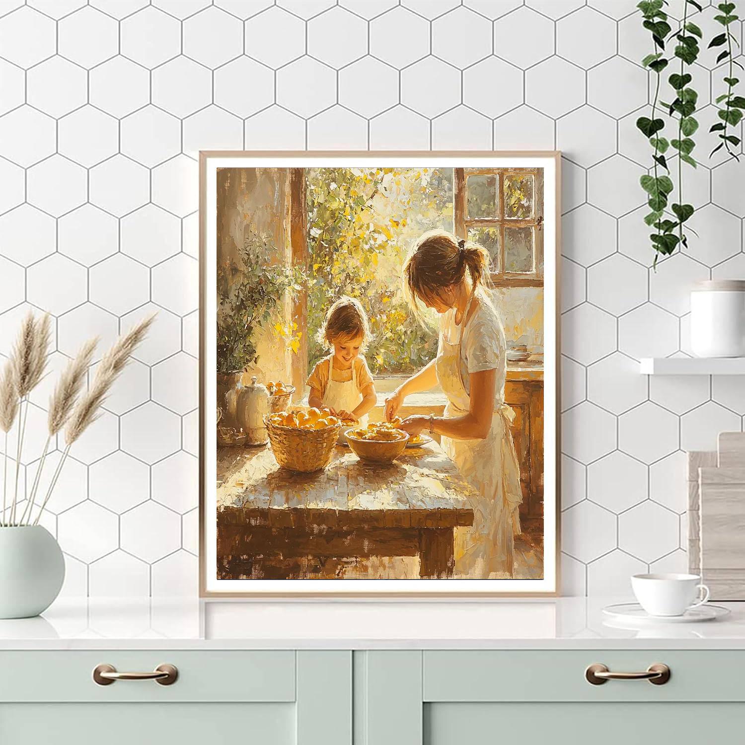 A Mother's Morning Glow Numbered Painting Kits