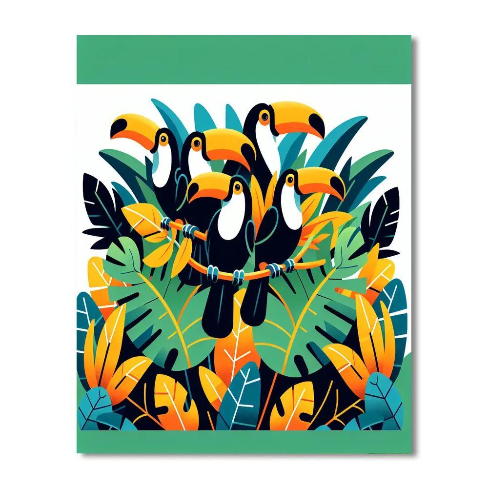 Tropical Toucan Tunes Paint By Color