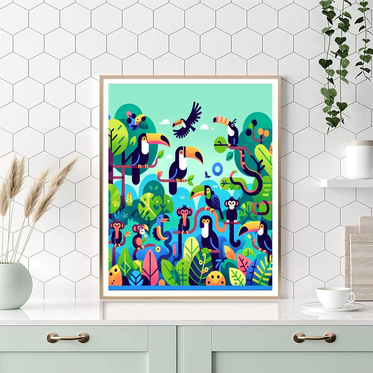 Tropical Jungle Jamboree Paint By Number