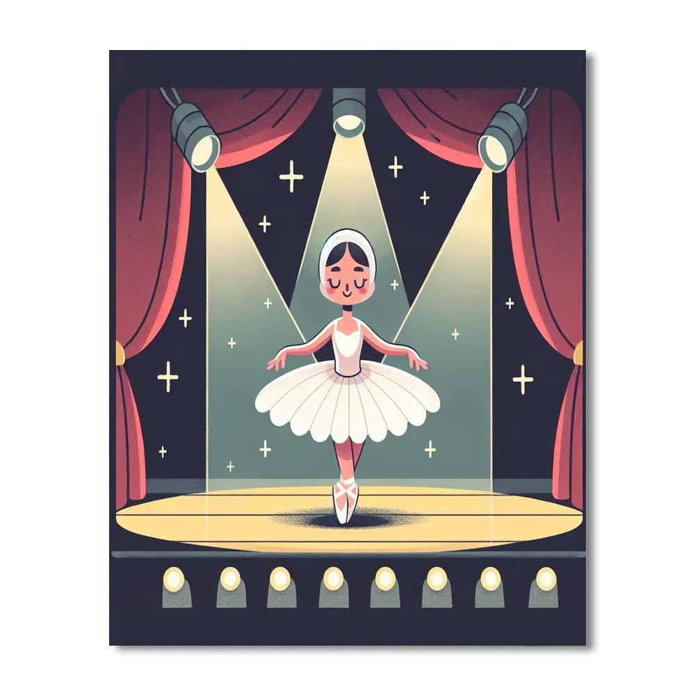 Charming Ballerina Ballet Paint By Number