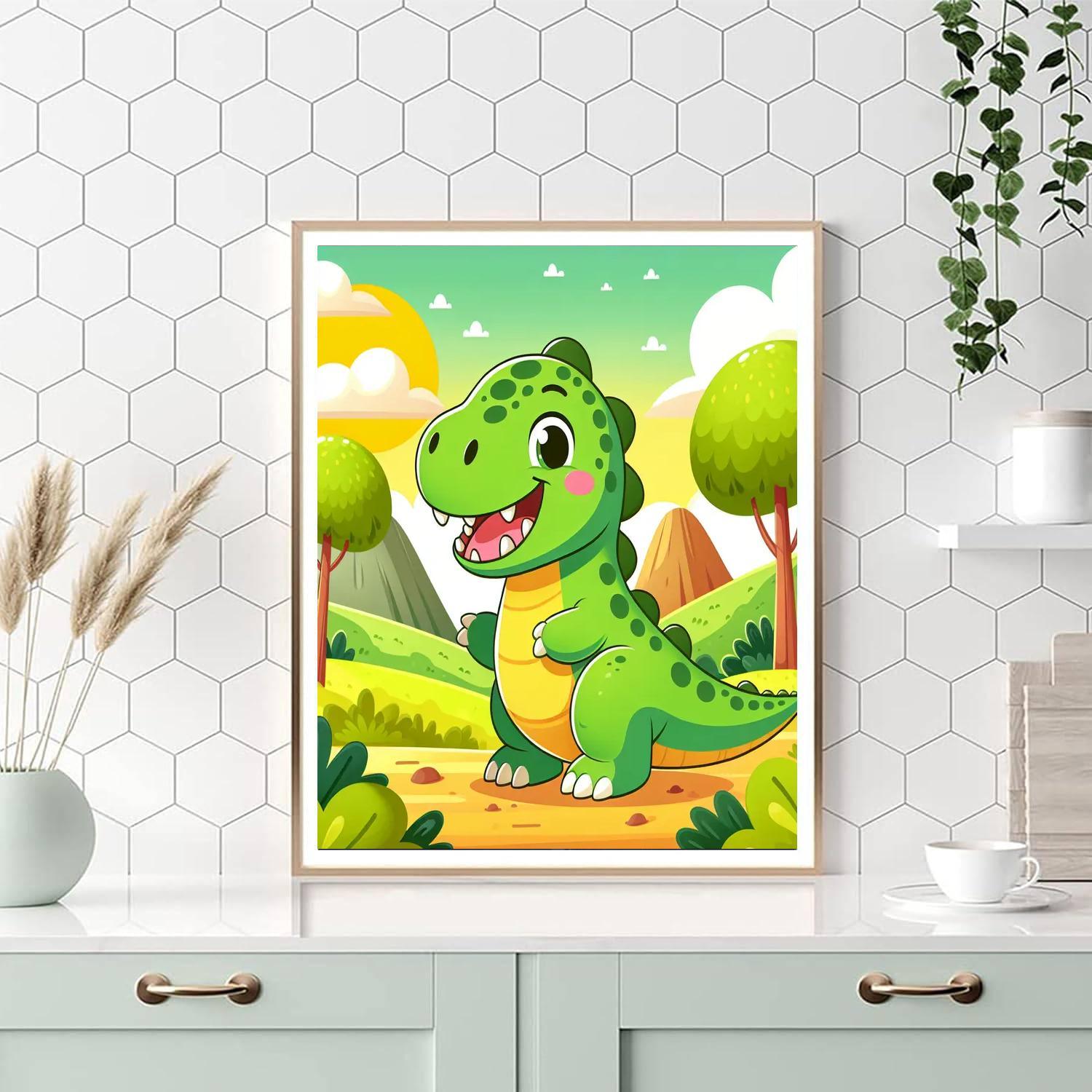 Merry Dinosaur Numbered Painting Kits