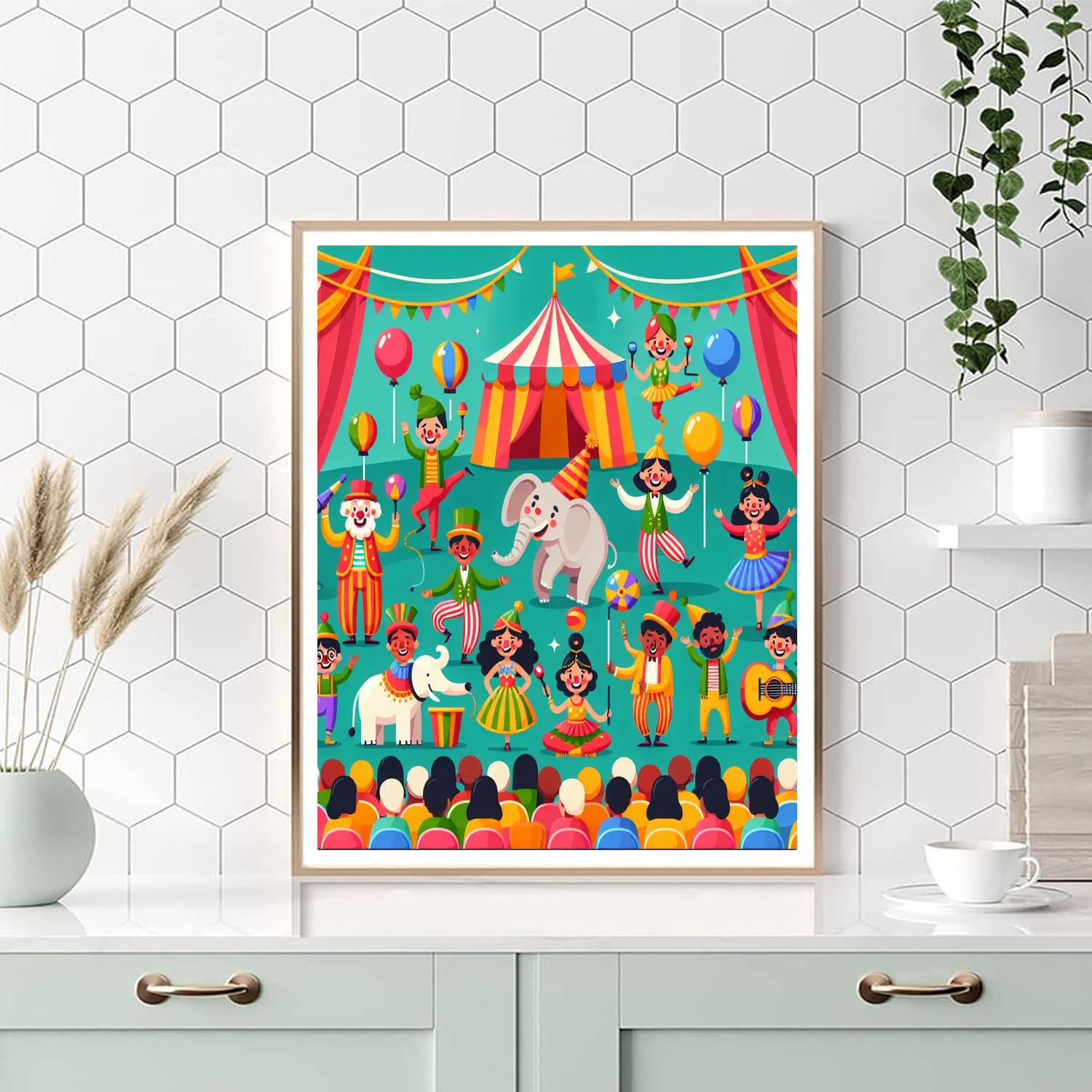 Exciting Circus Extravaganza Painting Number Kit