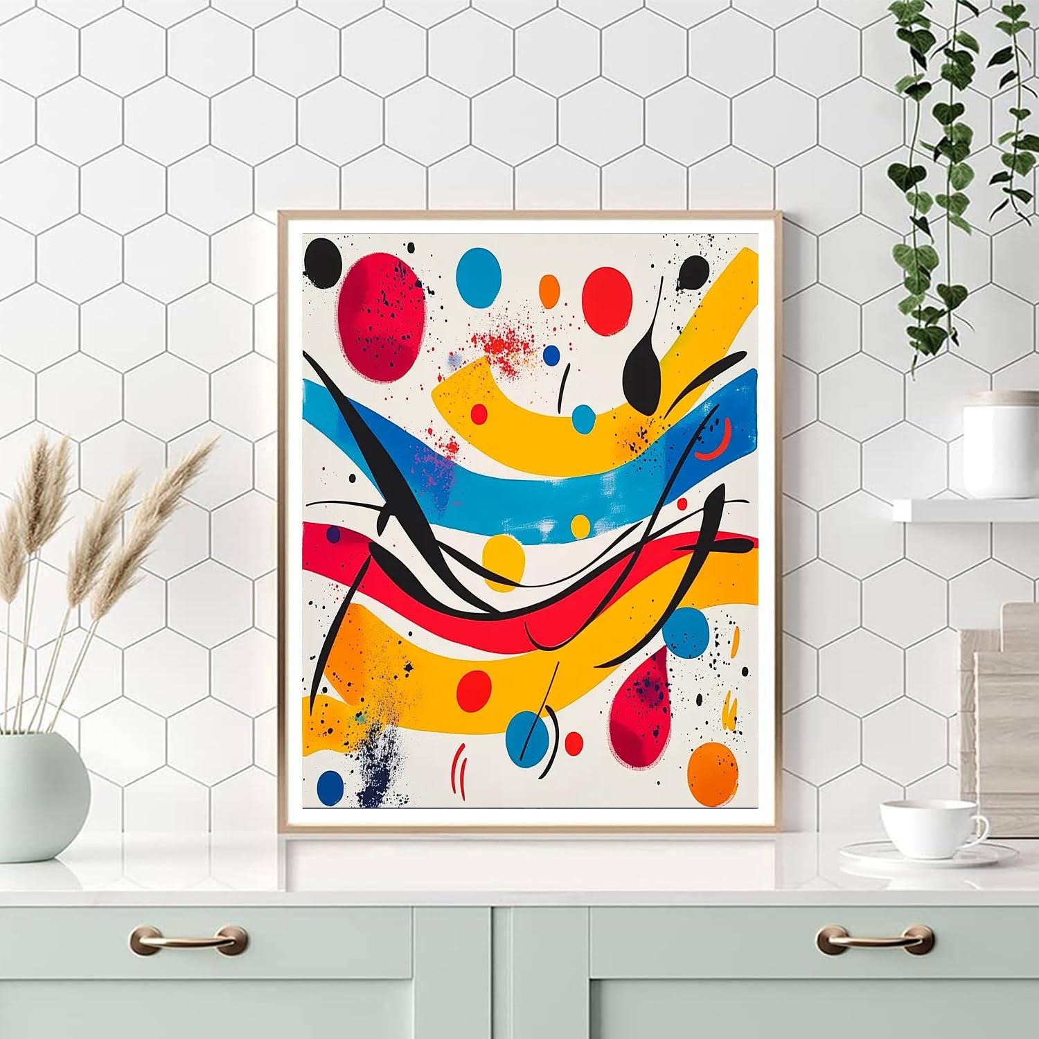 Joan Miró Inspired Euphoric Abstraction  Paint By Numbers Art