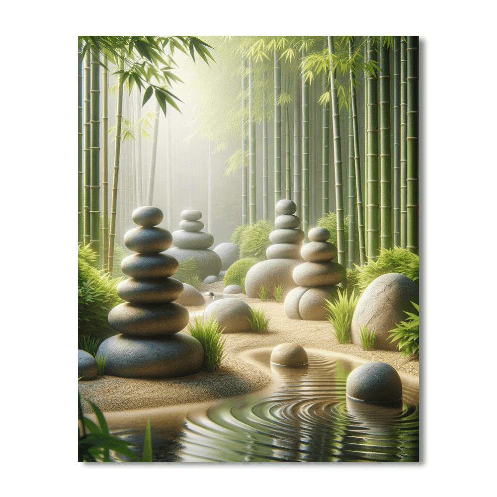 Artistic Zen Stones DIY Paint By Numbers