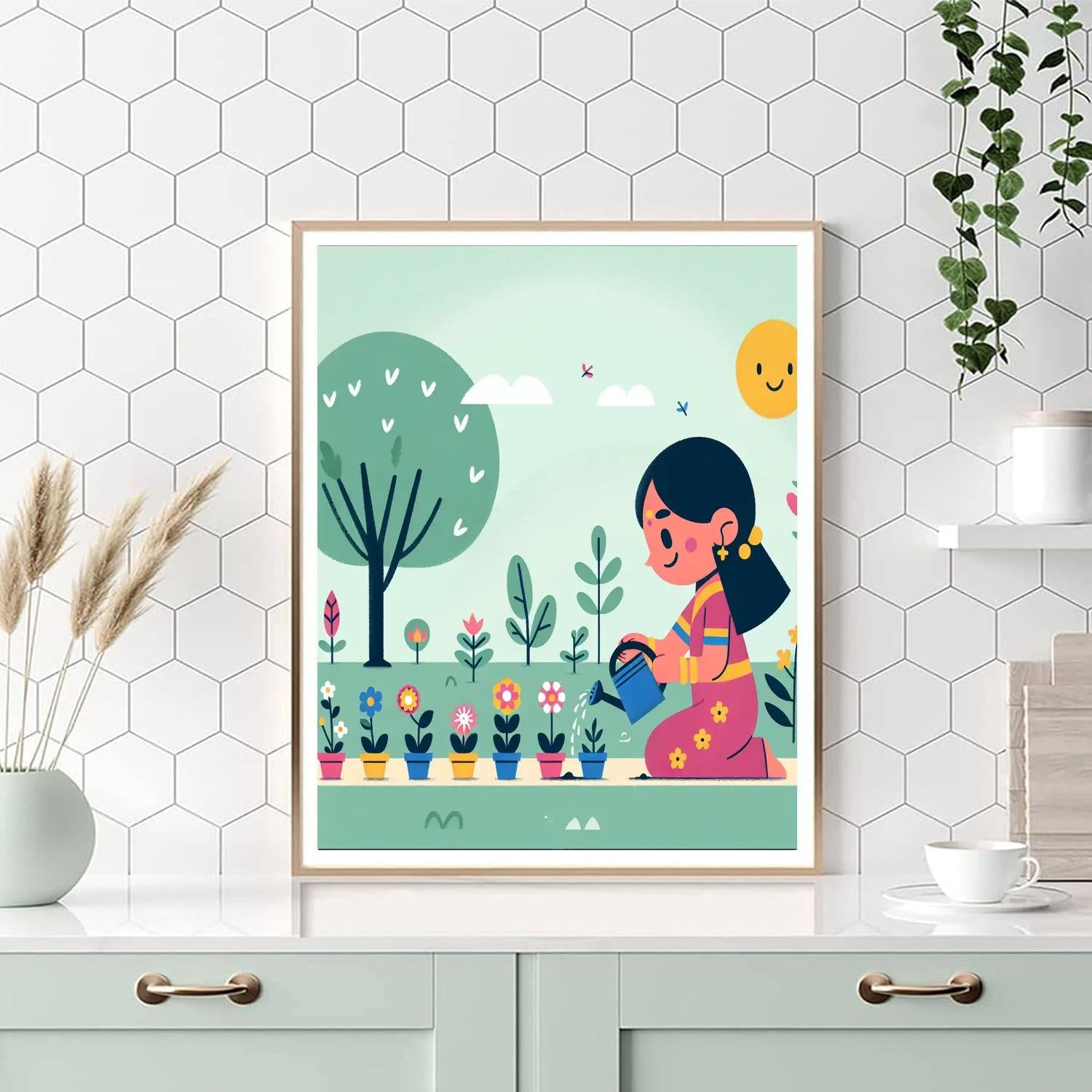 Eco-friendly Garden Sprouts DIY Paint By Numbers