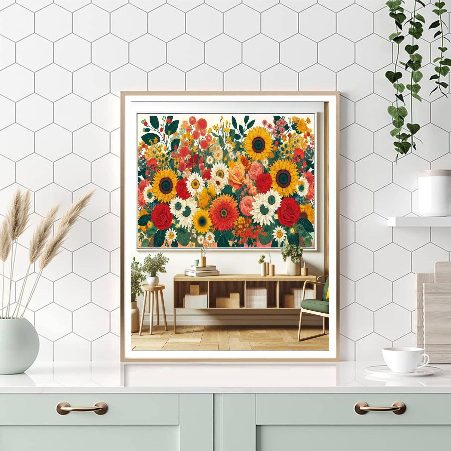 Blooming Floral Arrangements Paint By Numbers Art
