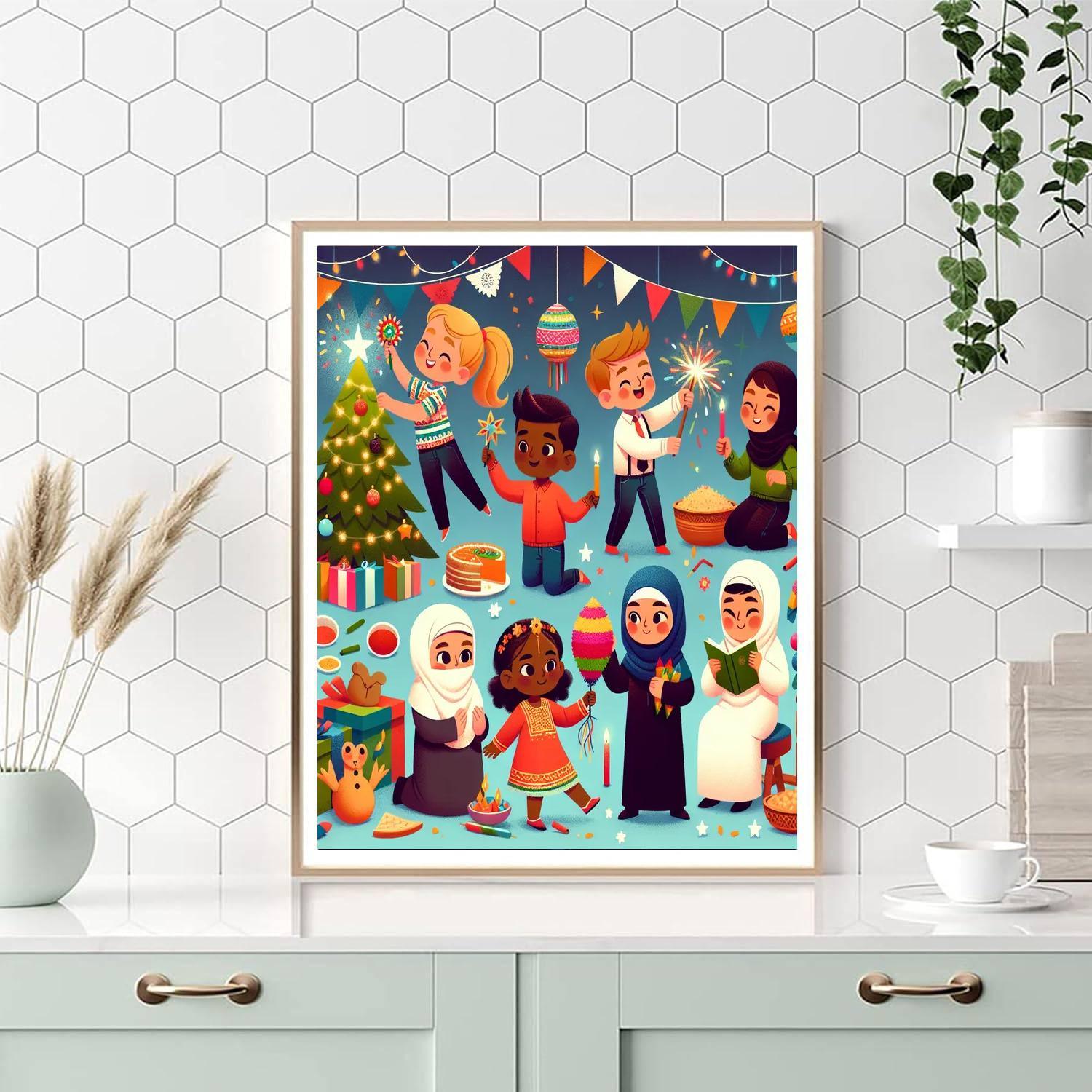 Vibrant Holiday Adventure Number Painting