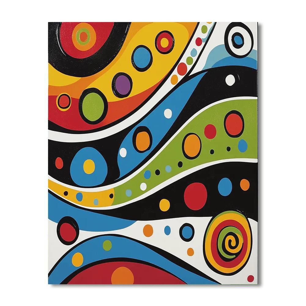 Joan Miró Inspired Surreal Whispers  Painting Number Kit