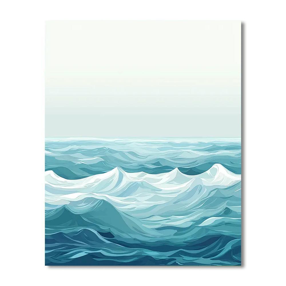 Leonardo Da Vinci Inspired Infinite Ocean Waves  Paint By Numbers Kits