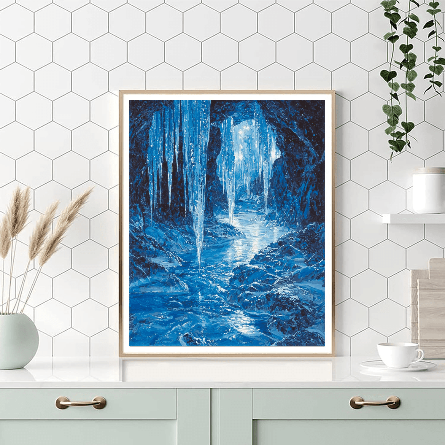 Mendenhall Ice Caves, Juneau Painting Number Kit