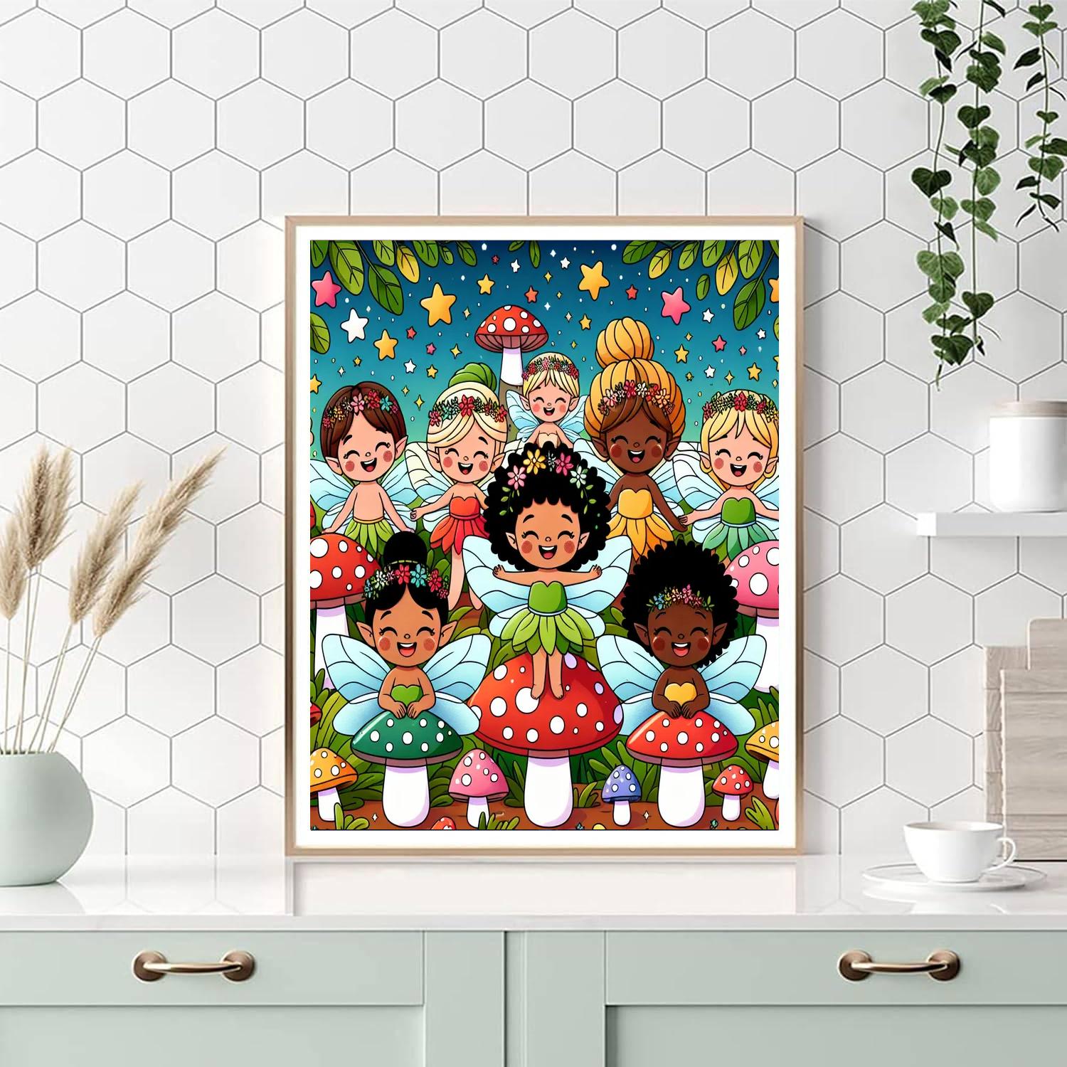 Journey To The Fairy Village Number Painting