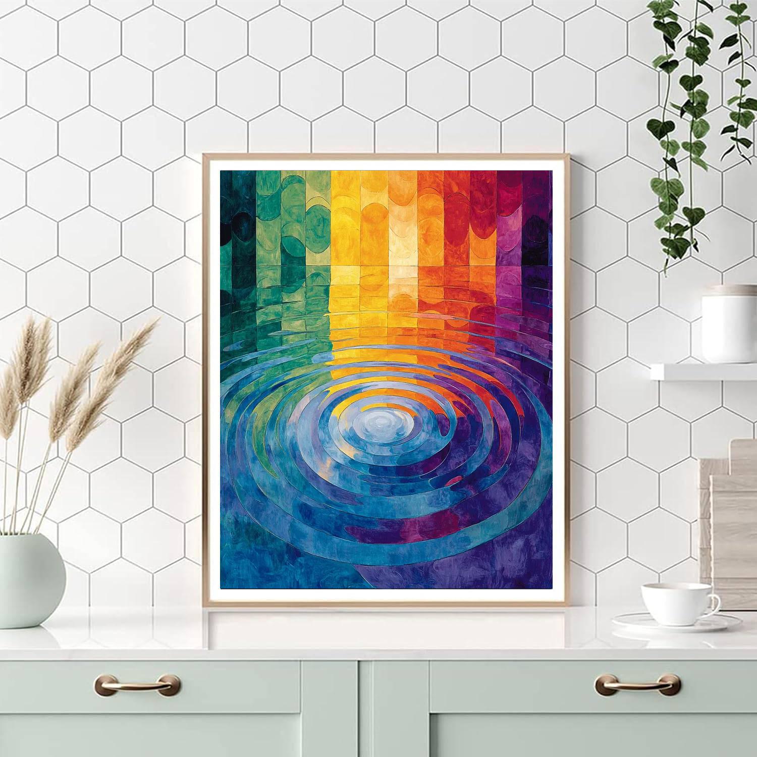 Gustav Klimt Inspired Rippling Waves  Paint By Numbers Kits