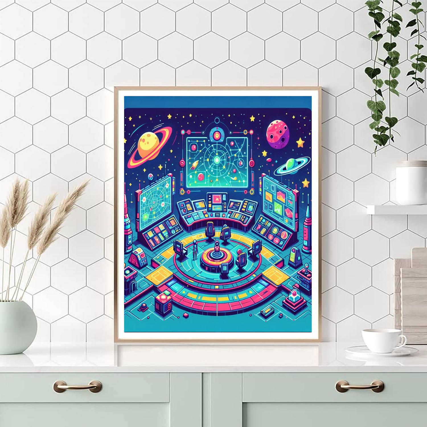 Intergalactic Mission Base Painting Number Kit