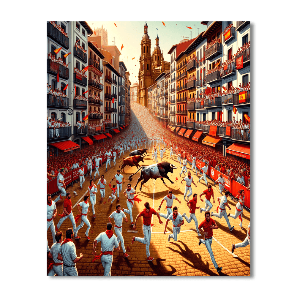 Fiesta De San Fermín - Spain Paint By Color