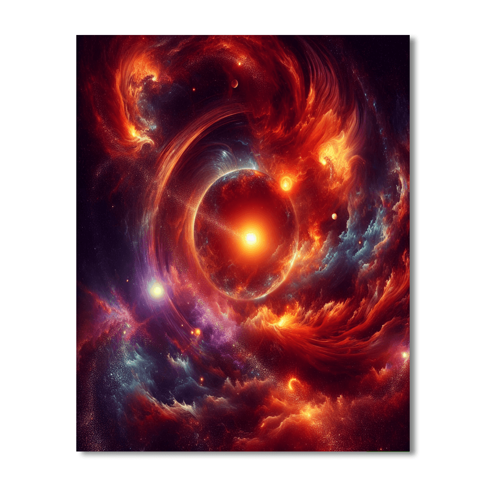Radiant Solar Flare Phenomenon DIY Paint By Numbers