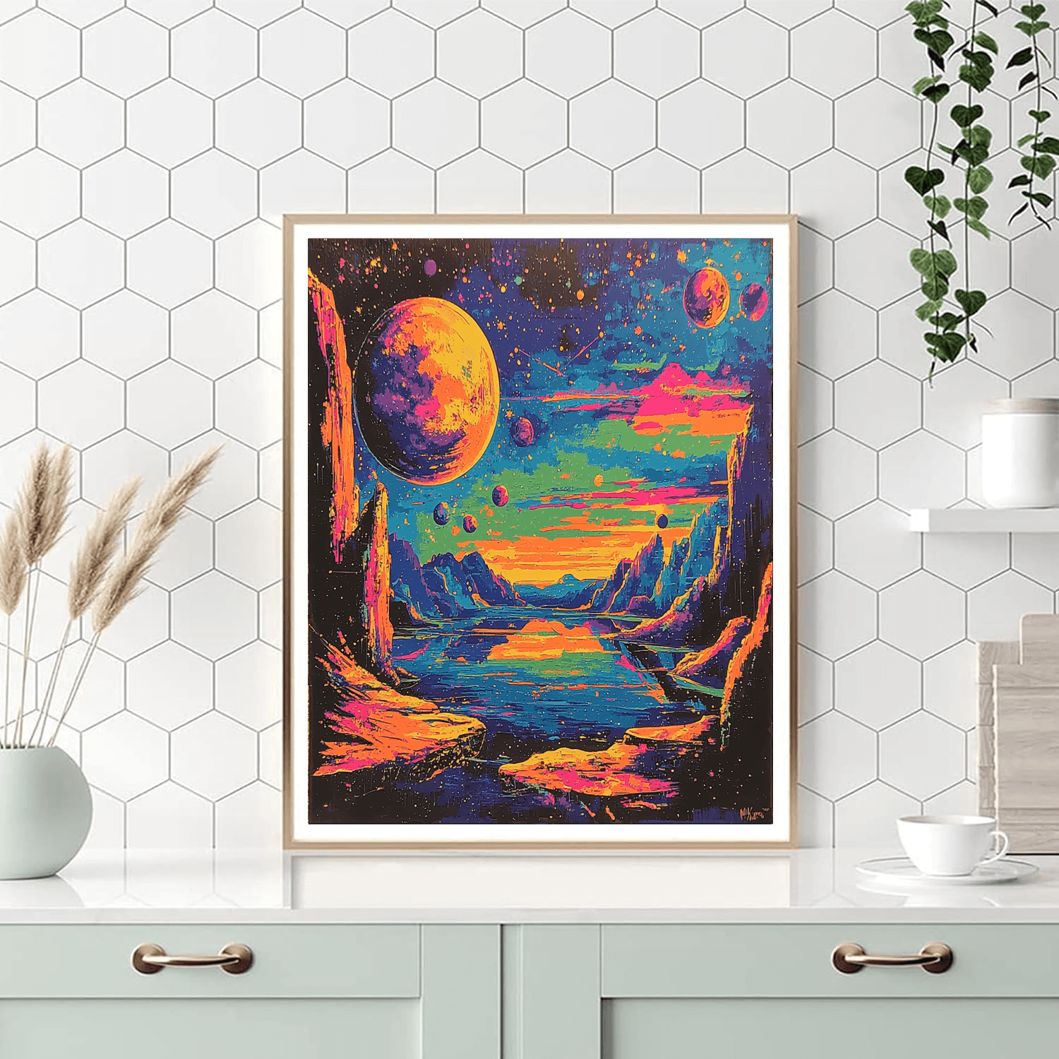 Andy Warhol Inspired Warhol's Galactic Visions  Paint By Numbers Art