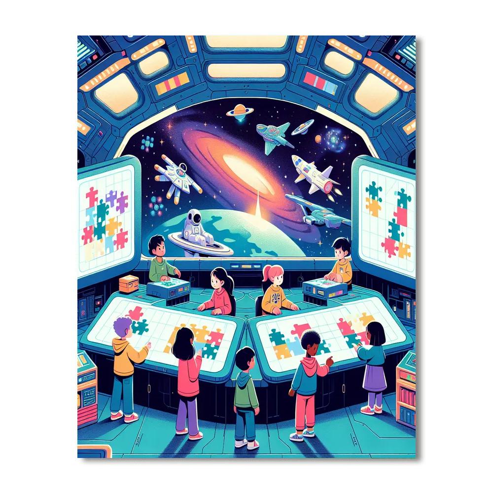 Galactic Puzzle Quest Painting Number Kit