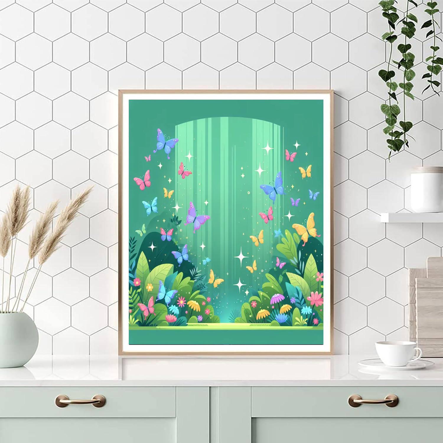 Magical Butterfly Haven Paint By Color