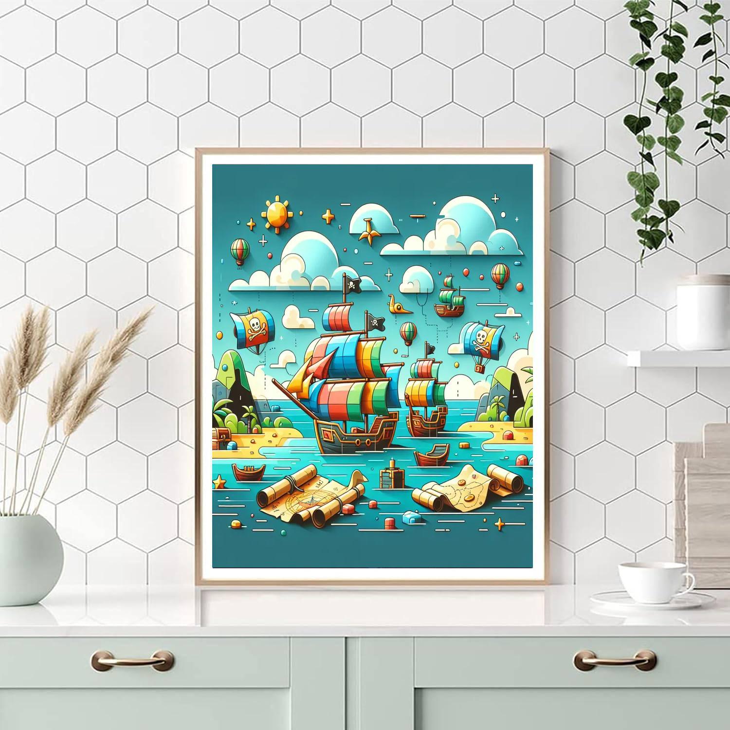 Historic Pirate Voyage Numbered Painting Kits