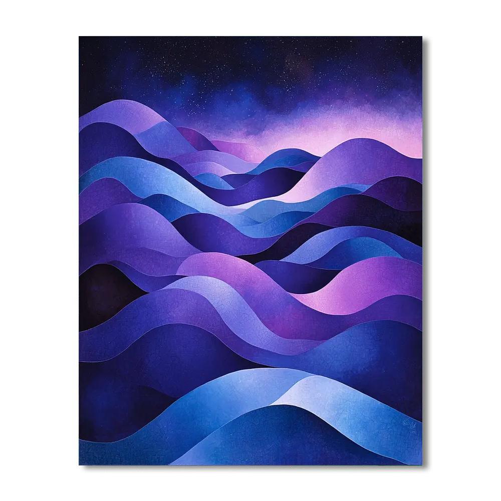 Michelangelo Inspired Galactic Waves  Painting Number Kit