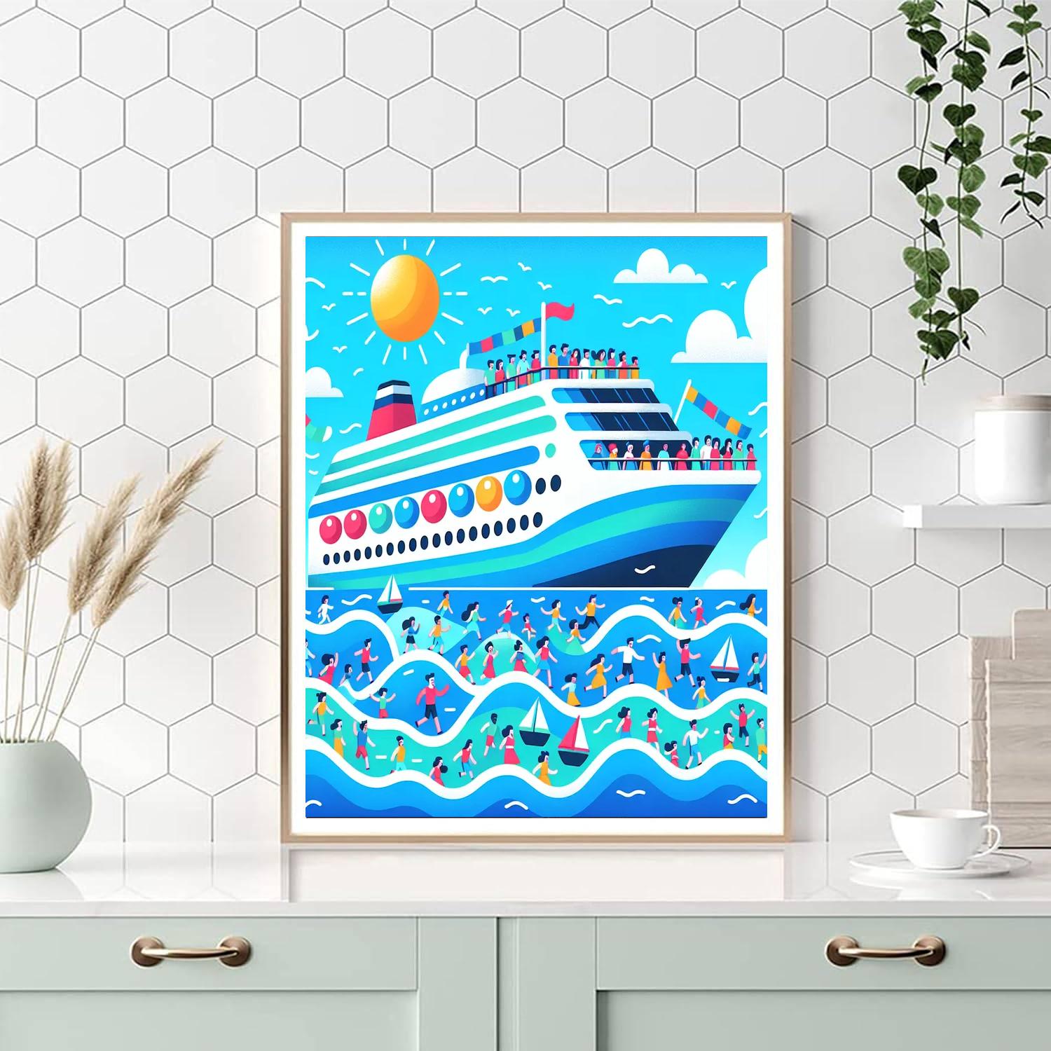 Aquatic Adventure Cruise Painting By Numbers Kit