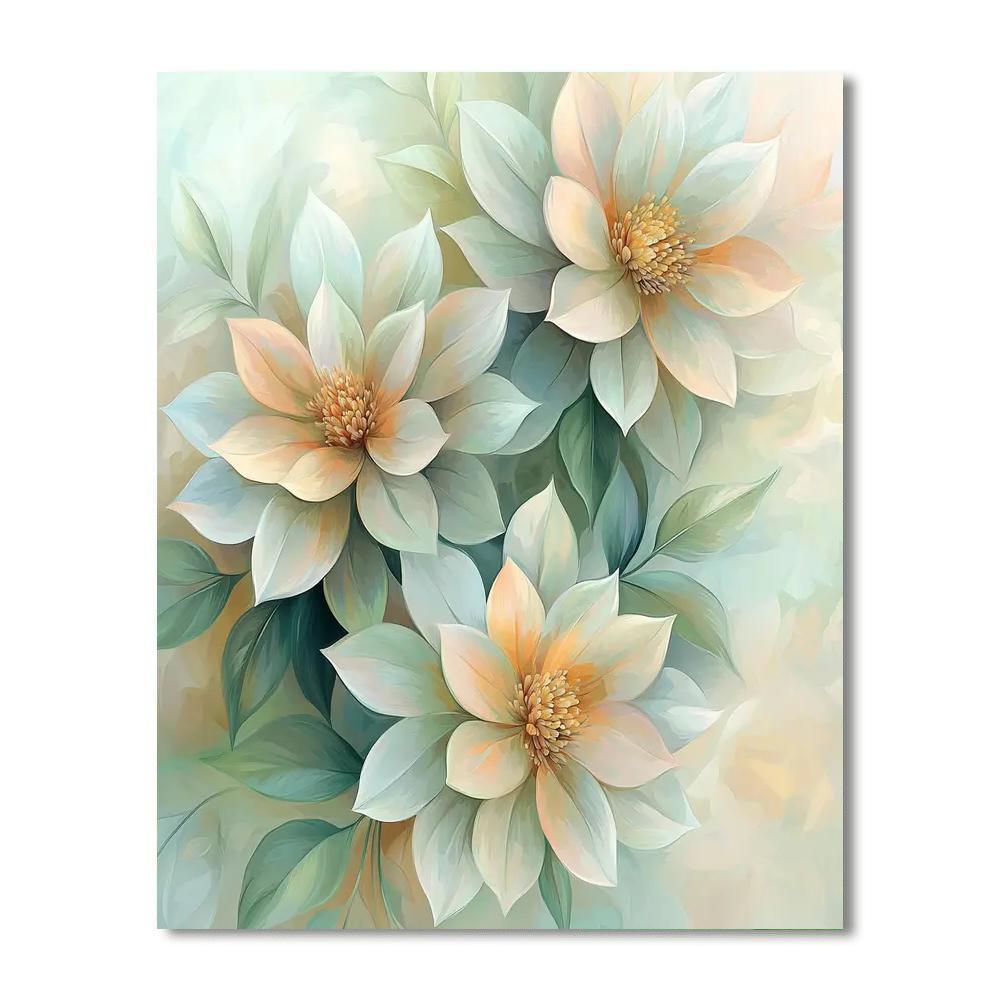 Leonardo Da Vinci Inspired Ethereal Petals  Paint By Number