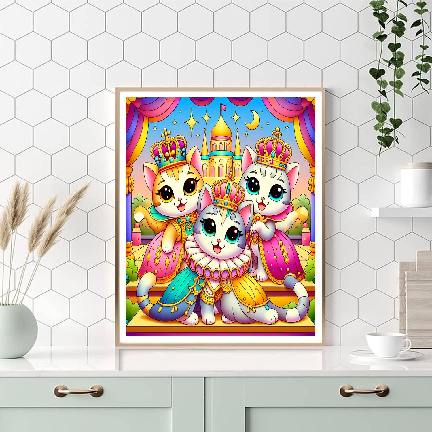 Friendly Feline Fantasy Paint By Numbers Art