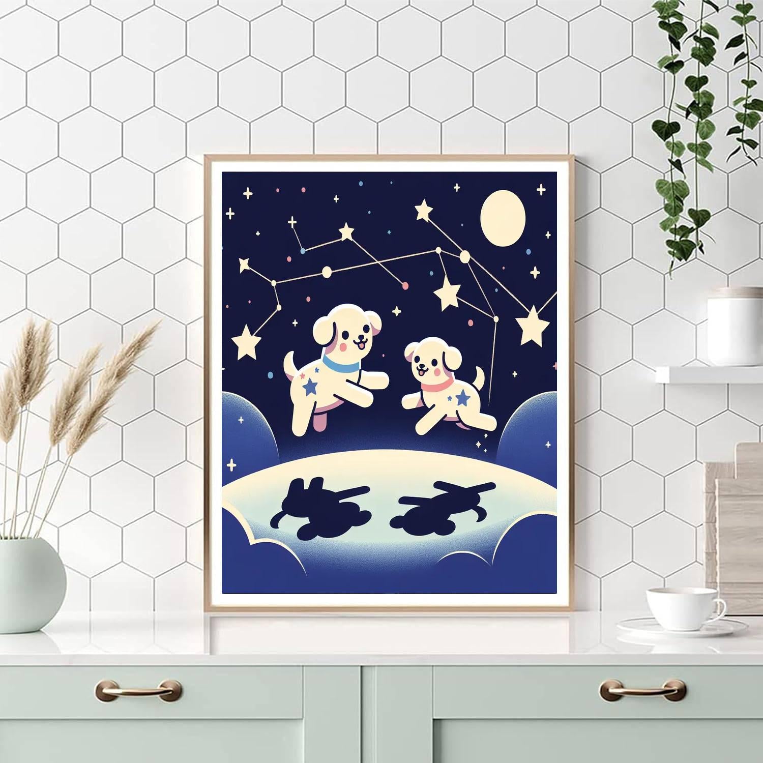 Cosmic Canine Constellation Painting Number Kit