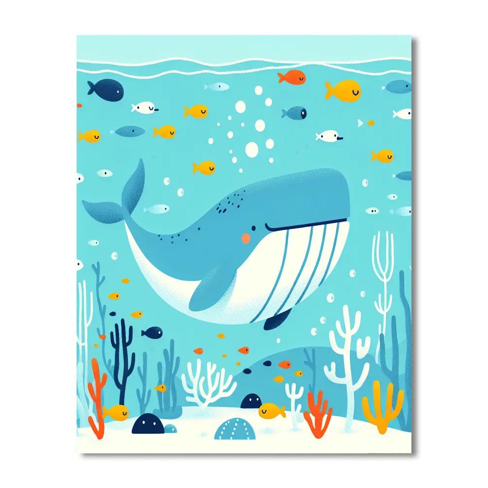 Gentle Whale's Ocean Symphony Paint By Color