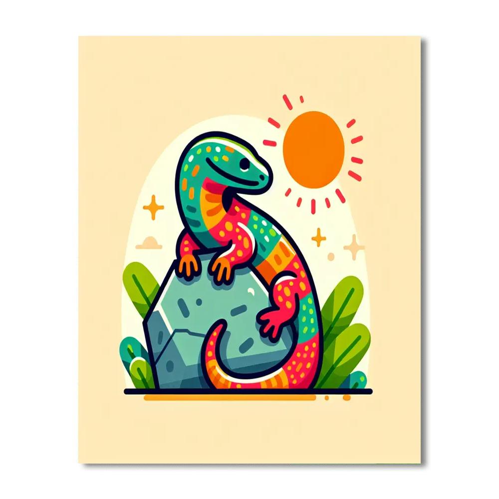 Funky Lizard Paint By Numbers