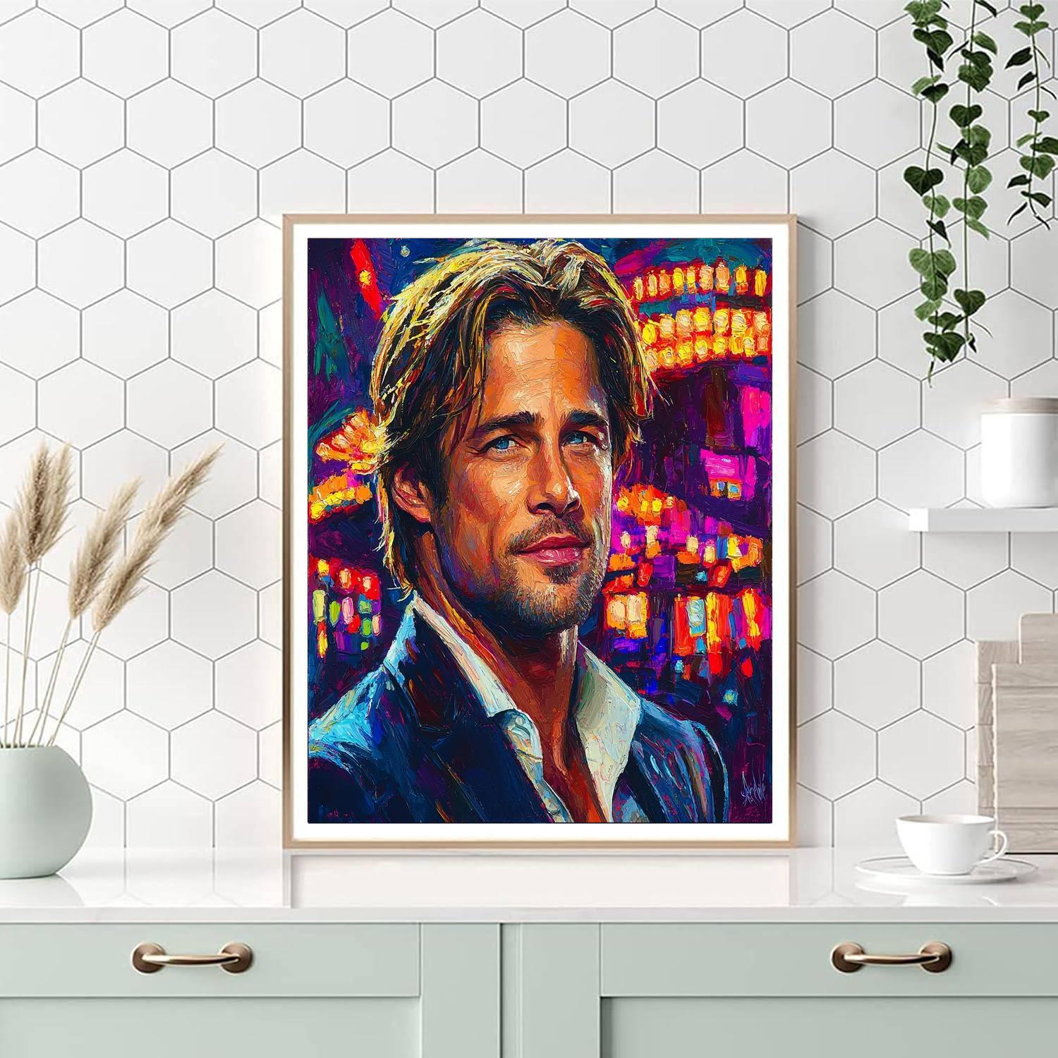 Brad Pitt: Navigating Oceans Of Charm Numbered Painting Kits