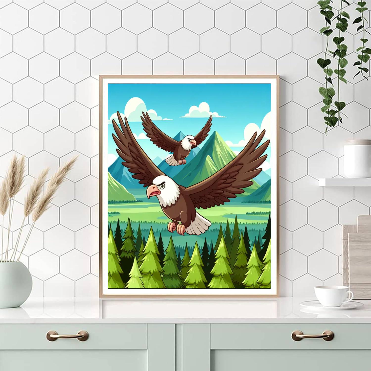 Enthusiastic Eagles Paint By Numbers Art