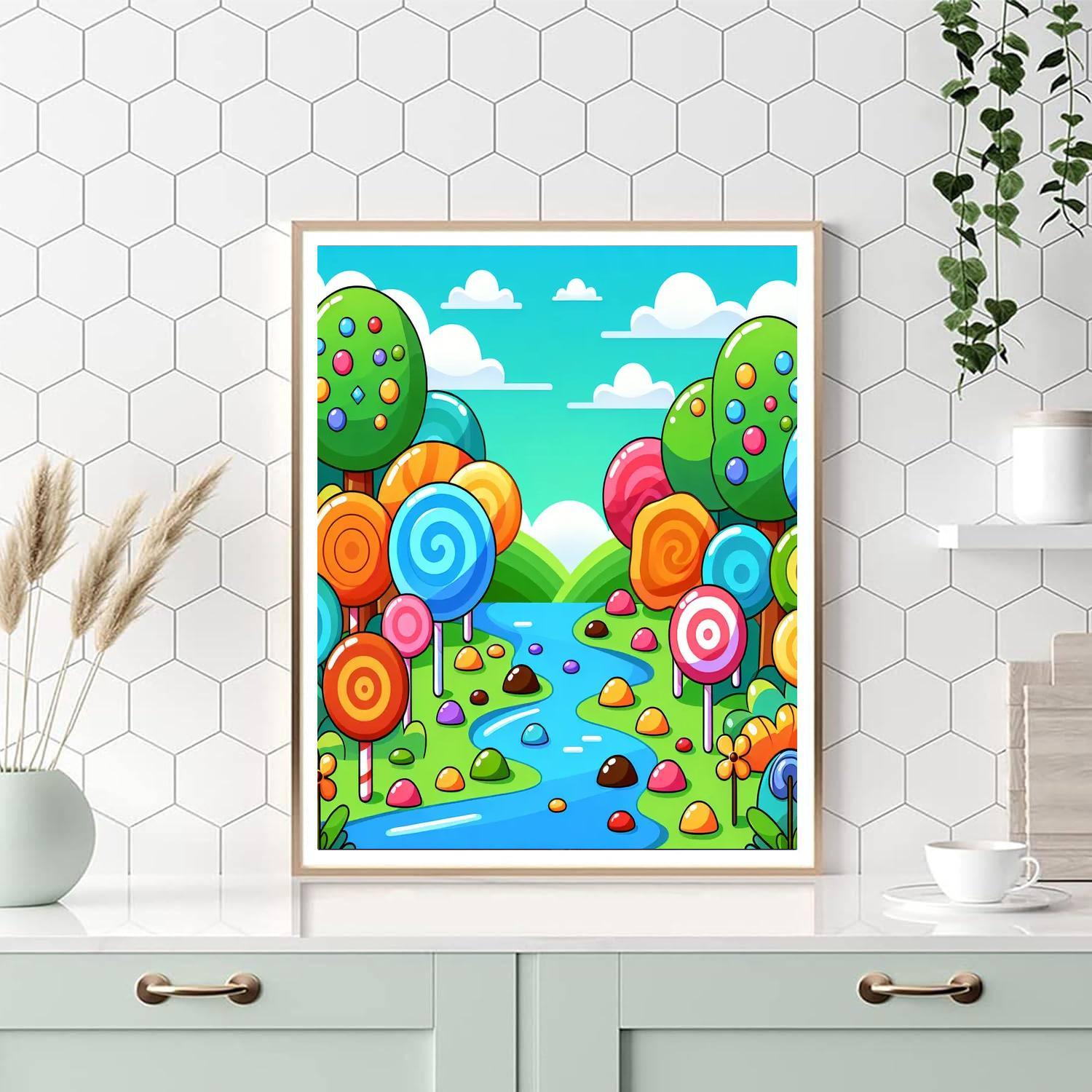 Delightful Candy Land Adventure Paint By Numbers Kits