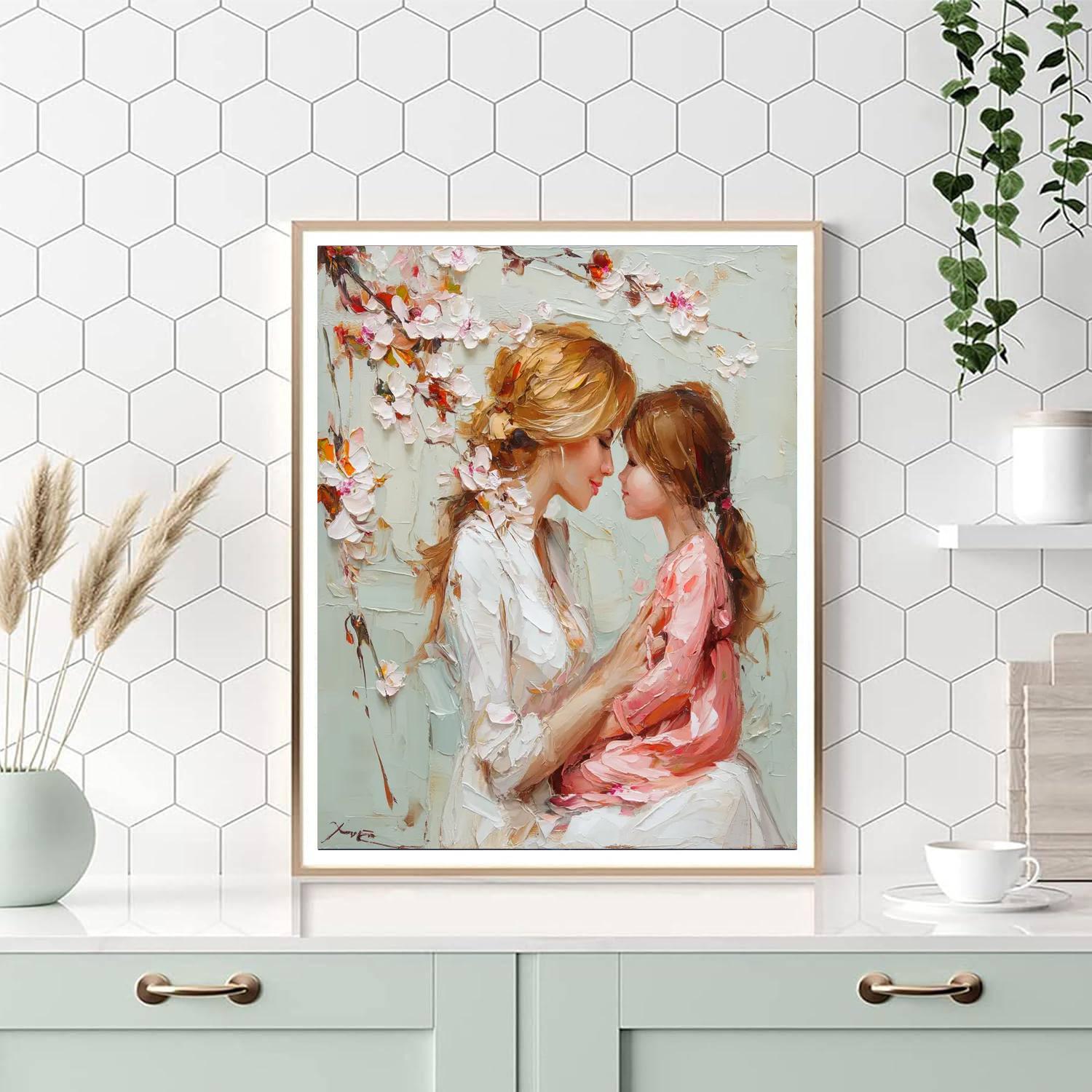 Cuddles Under The Cherry Blossoms Numbered Painting Kits