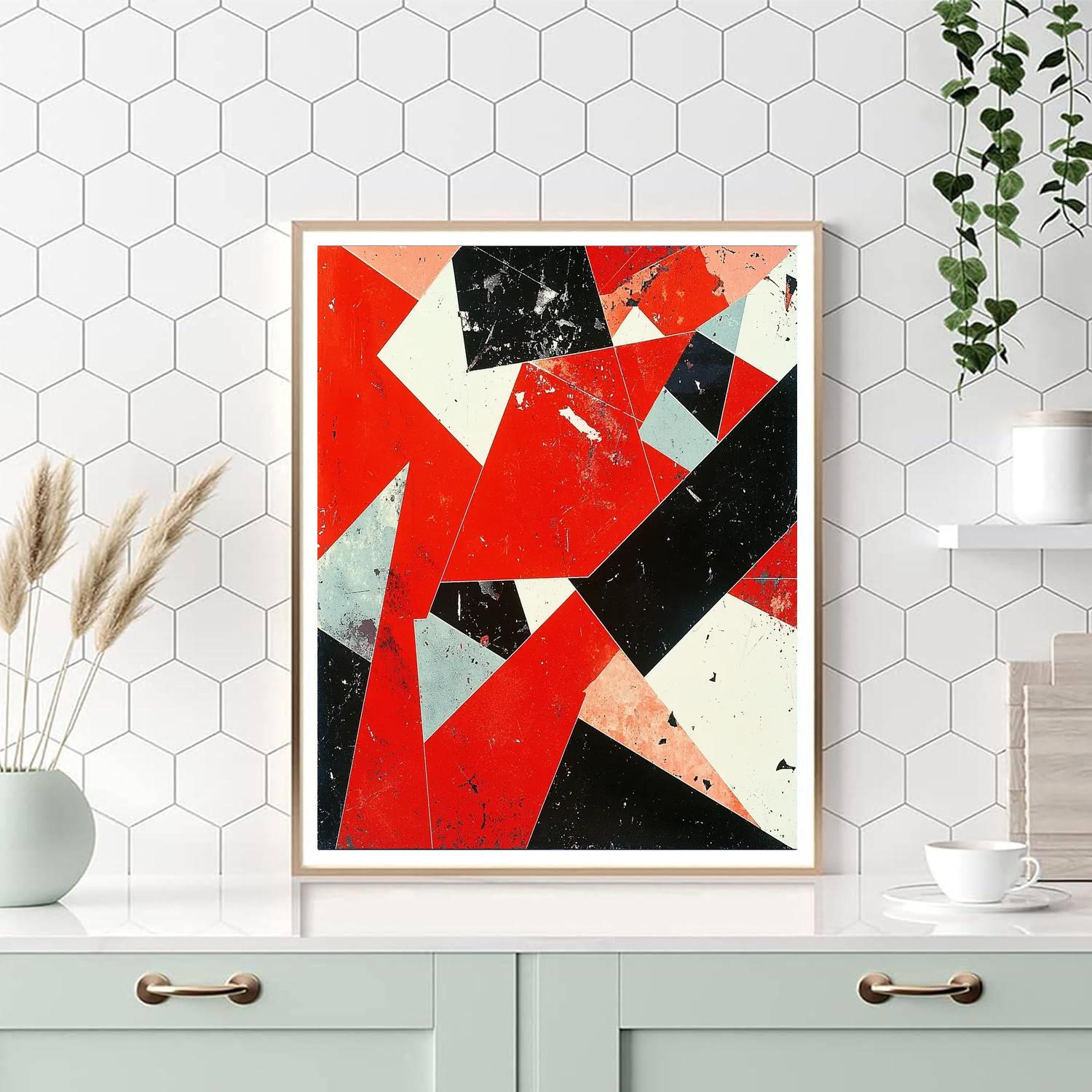 Kazimir Malevich Inspired Fractured Realities  Numbered Painting Kits