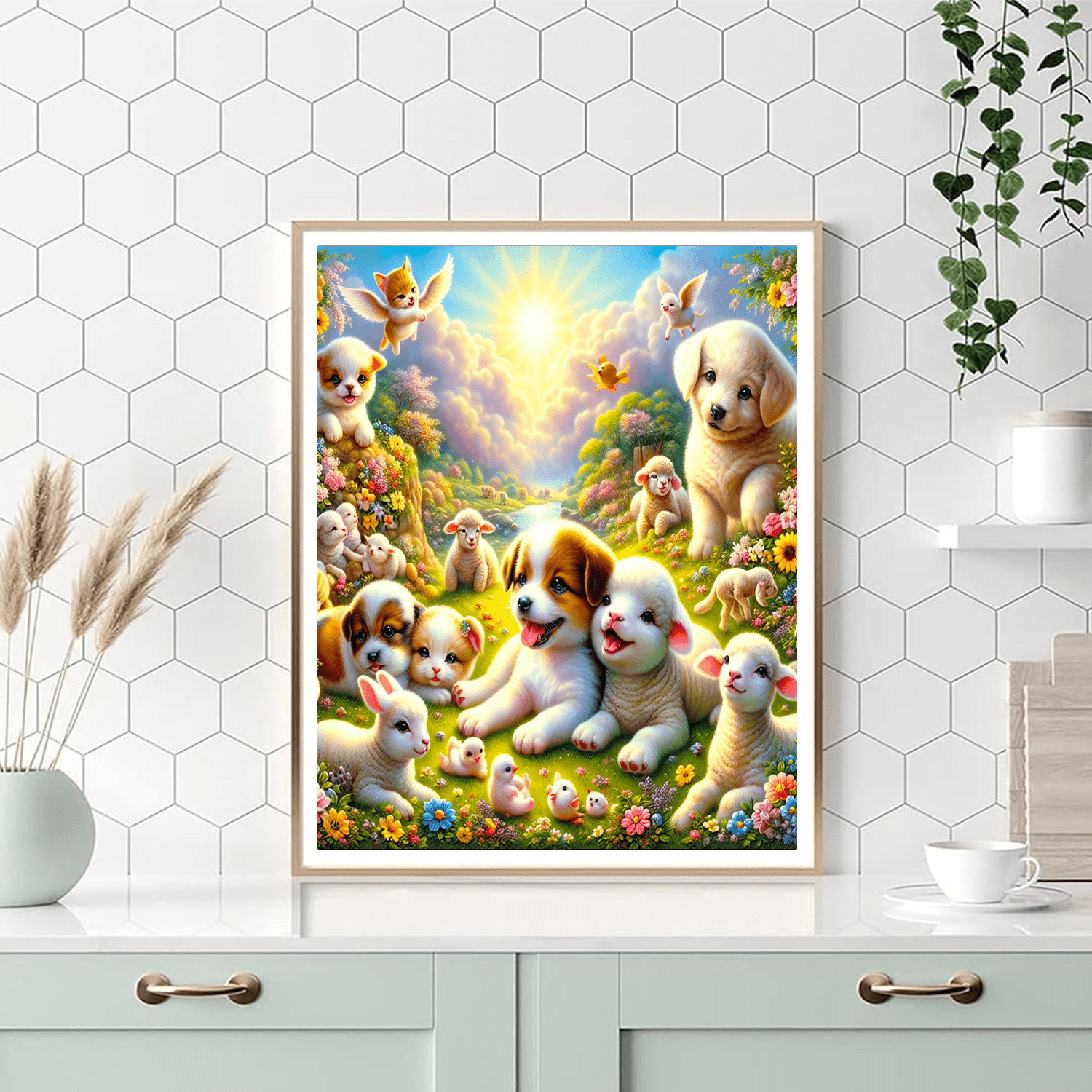 Cute Baby Animal Family Paint By Numbers