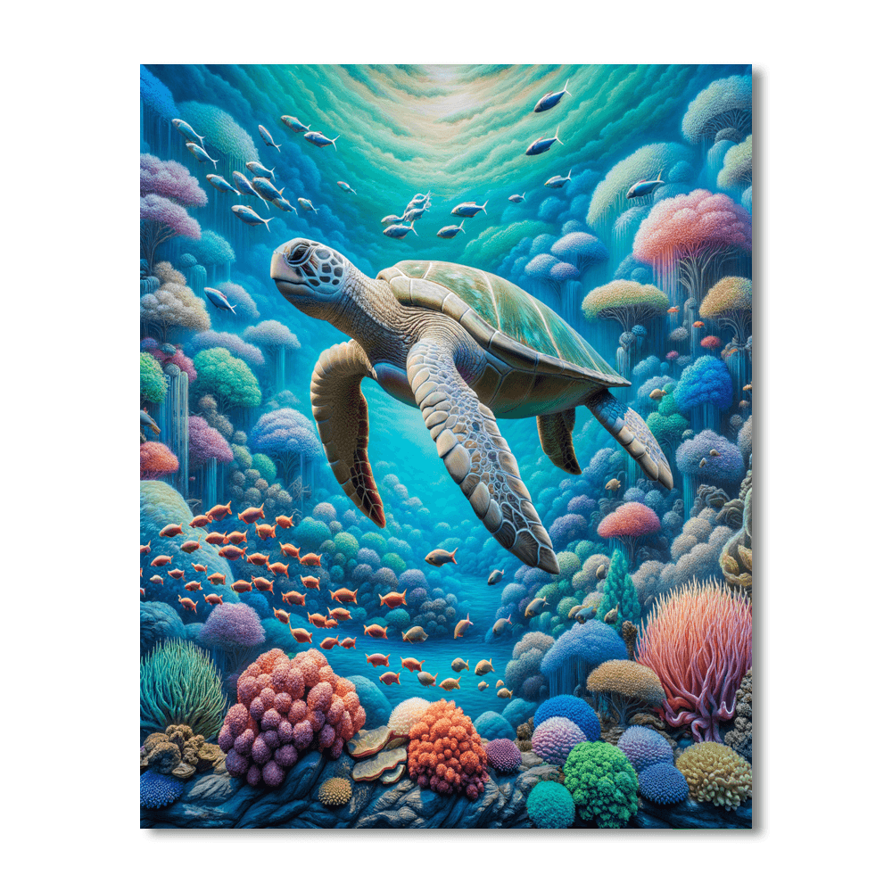 Sea Turtle Odyssey Paint By Numbers Art